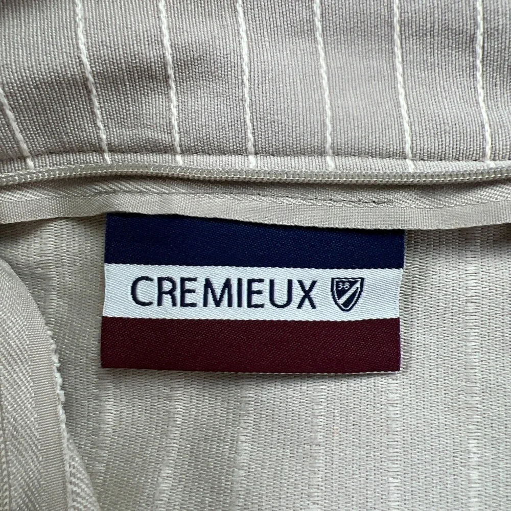 Set Of 2 Cremieux King Pillow Shams Beige White Striped Textured Bedding 20 X 36